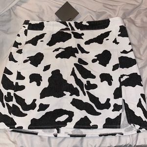Cow print skirt